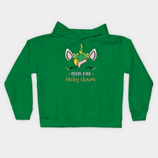 St. Patricks Day Little Miss Lucky Charm Kids Hoodie